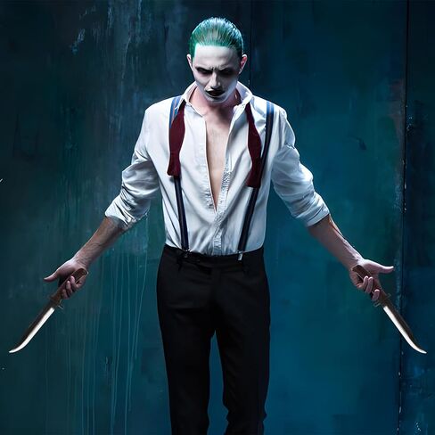 سكين مزيف من المطاط الإسفنجي - دعائم مزحة للهالوين واقعية تقتل الجزار، ملحقات ممارسة آمنة للفنون القتالية لزي لعب الأدوار في حفلات الرعب (رمادي) in Kuwait