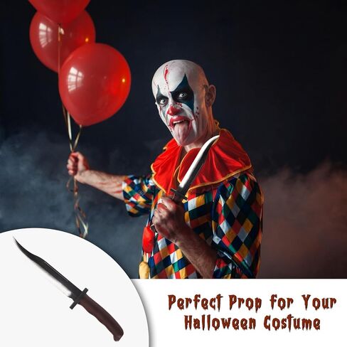 سكين مزيف من المطاط الإسفنجي - دعائم مزحة للهالوين واقعية تقتل الجزار، ملحقات ممارسة آمنة للفنون القتالية لزي لعب الأدوار في حفلات الرعب (رمادي) in Kuwait