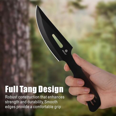 مجموعة سكاكين الرمي من REAT - 3 قطع، سكين رمي شديد التحمل مقاس 10 بوصات مع 440 من الفولاذ المقاوم للصدأ، تتضمن غمدًا للتخزين الآمن، وسكين نينجا كوناي للمنافسة والتدريب والترفيه والهدايا للرجال والنساء in Kuwait