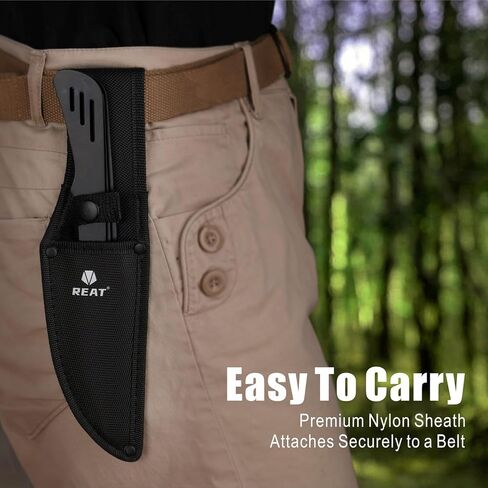 مجموعة سكاكين الرمي من REAT - 3 قطع، سكين رمي شديد التحمل مقاس 10 بوصات مع 440 من الفولاذ المقاوم للصدأ، تتضمن غمدًا للتخزين الآمن، وسكين نينجا كوناي للمنافسة والتدريب والترفيه والهدايا للرجال والنساء in Kuwait