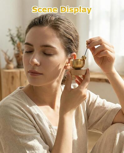 2PCS Mini Singing Bowl Set, Sound Bowls Meditation Set for Healing Relaxation, Mindfulness, Chakra Healing, Stress Relief, Self-regulation, Gifts for Women and Men in Kuwait