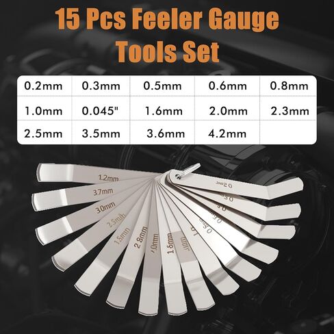 Feeler Gauge Tool 15 Pcs Compatible with Volvo D12 D13 D16 Engines Mack MP7 MP8 MP10 Truck Engines for Jake Brake Valve Adjustment Replace 85111377 88880053 88880052 in Saudi Arabia