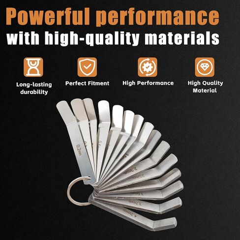Feeler Gauge Tool 15 Pcs Compatible with Volvo D12 D13 D16 Engines Mack MP7 MP8 MP10 Truck Engines for Jake Brake Valve Adjustment Replace 85111377 88880053 88880052 in Saudi Arabia