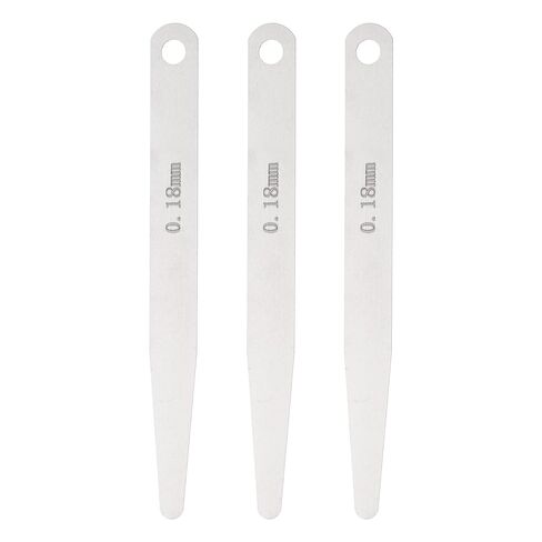 HARFINGTON 3pcs Metric Thickness Feeler Gauge 0.18mm Single Blade Oval Feeler Gauge 3CR-13 Stainless Steel Gap Measuring Tool for Repair Valve Guitar Spark Plug in Saudi Arabia