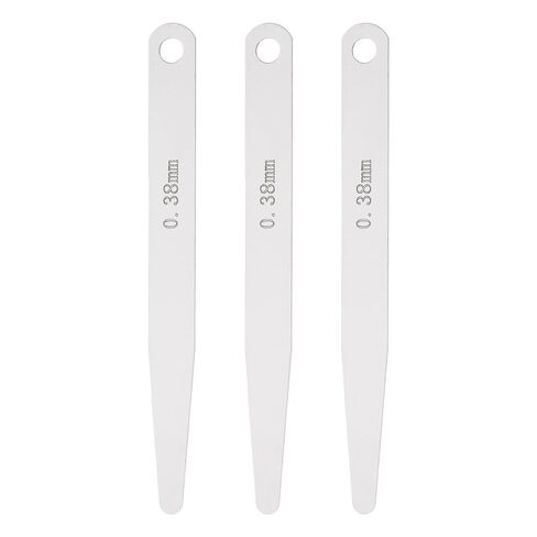 HARFINGTON 3pcs Metric Thickness Feeler Gauge 0.18mm Single Blade Oval Feeler Gauge 3CR-13 Stainless Steel Gap Measuring Tool for Repair Valve Guitar Spark Plug in Saudi Arabia