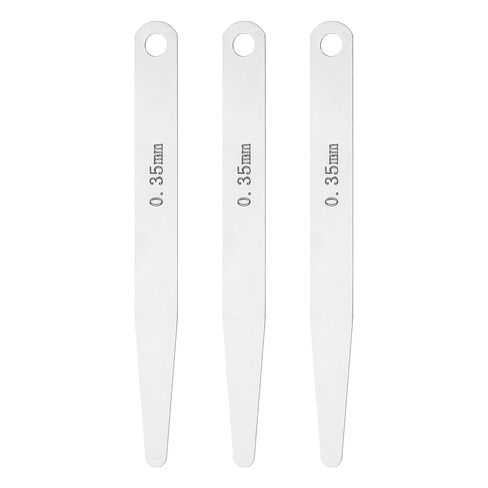 HARFINGTON 3pcs Metric Thickness Feeler Gauge 0.18mm Single Blade Oval Feeler Gauge 3CR-13 Stainless Steel Gap Measuring Tool for Repair Valve Guitar Spark Plug in Saudi Arabia