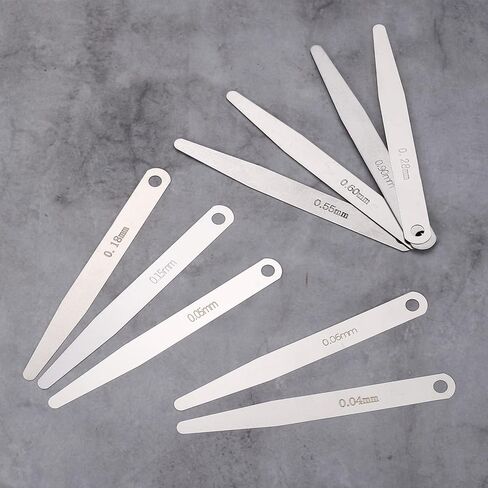 HARFINGTON 3pcs Metric Thickness Feeler Gauge 0.18mm Single Blade Oval Feeler Gauge 3CR-13 Stainless Steel Gap Measuring Tool for Repair Valve Guitar Spark Plug in Saudi Arabia