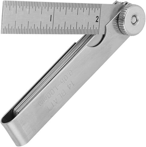 Feeler Gauges, Feeler Gauges for Valves 75mm Stainless Steel Feeler Gauge Ruler Thickness Gauge Welding Inspection Tool for Measuring Gaps Width/Thickness (75mm*14 Pieces in Saudi Arabia