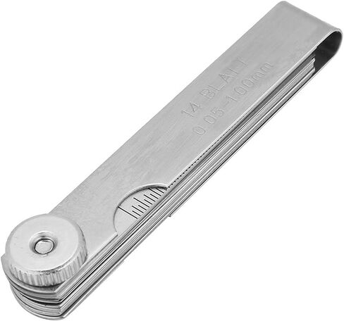 Feeler Gauges, Feeler Gauges for Valves 75mm Stainless Steel Feeler Gauge Ruler Thickness Gauge Welding Inspection Tool for Measuring Gaps Width/Thickness (75mm*14 Pieces in Saudi Arabia