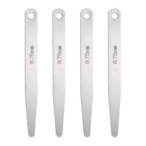 HARFINGTON 2pcs Metric Thickness Feeler Gauge 0.04mm Single Blade Oval Feeler Gauge 304 Stainless Steel Gap Measuring Tool for Repair Valve Guitar Spark Plug in Saudi Arabia