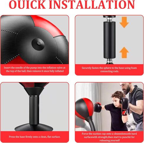2026 New Desktop Punching Bag with Suction Cup, Relaxing Rage Punch Bag for Stress Relief, Upgraded Strong Suction Cup, Portable Tabletop Boxing Ball for Adults, Youth, Office, Home, Friends. in Saudi Arabia