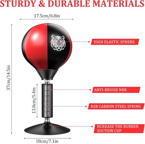 2026 New Desktop Punching Bag with Suction Cup, Relaxing Rage Punch Bag for Stress Relief, Upgraded Strong Suction Cup, Portable Tabletop Boxing Ball for Adults, Youth, Office, Home, Friends. in Saudi Arabia