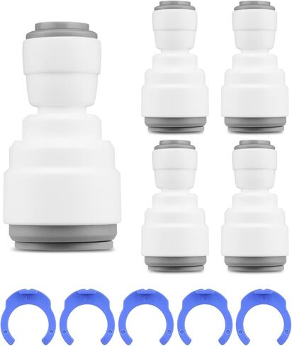 1/2 "أنبوب OD × 1/4" أنبوب OD مناسب لنظام تصفية المياه RO، موصل ثنائي الاتجاه، تقليل الاتحاد المستقيم، 1/2 إلى 1/4 تركيبات توصيل الدفع، 5 عبوات in Kuwait