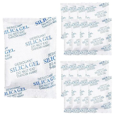 16-Pack 20 Gram Silica Gel Packs, Transparent Desiccant for Storage, Moisture Absorber for Spices, Jewelry, Shoes, Electronics, and Small Spaces in Saudi Arabia