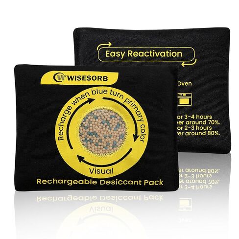 500g Reusable Molecular Sieve Desiccant Packs – Rechargeable Dehumidifier with Color Indicator for Storage, Gun Safes, Electronics, 3D Printing Filaments, Closets, Cars [2 Pack] in Kuwait