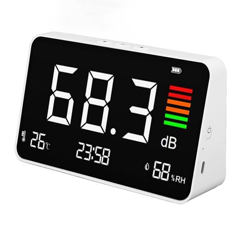 Sound Level Meter, Digital Noise Decibel Reader with 30-130dB Accuracy and Backlight, Ideal for Classroom, Street, and Indoor Use in Saudi Arabia