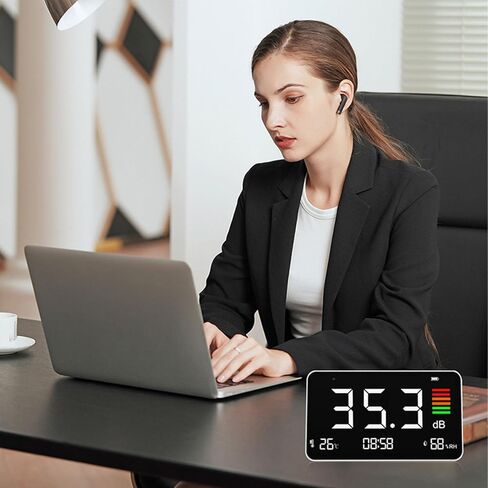 Sound Level Meter, Digital Noise Decibel Reader with 30-130dB Accuracy and Backlight, Ideal for Classroom, Street, and Indoor Use in Saudi Arabia