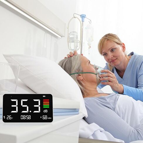 Sound Level Meter, Digital Noise Decibel Reader with 30-130dB Accuracy and Backlight, Ideal for Classroom, Street, and Indoor Use in Saudi Arabia