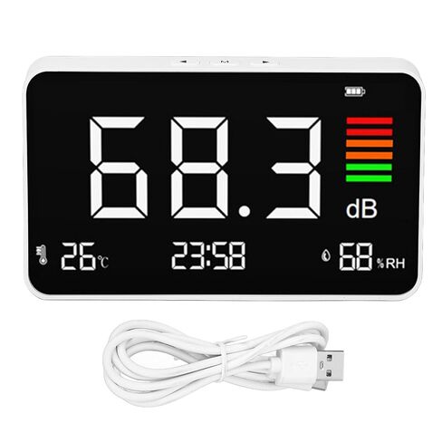 Sound Level Meter, Digital Noise Decibel Reader with 30-130dB Accuracy and Backlight, Ideal for Classroom, Street, and Indoor Use in Saudi Arabia