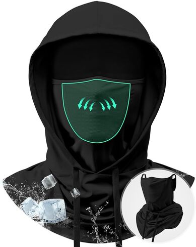 Cooling Breathable Balaclava Face Mask with Nose Mesh Sun UV Protection Hood Full Head Cover for Men Women Hiking Fishing in Kuwait