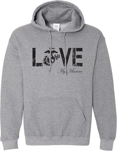 zerogravitee LOVE my Marine Hooded Sweatshirt in Sport Gray in Saudi Arabia