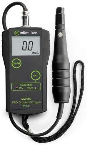ميلووكي إنسترومنتس MW600، 0.0 إلى 19.9 جزء في المليون O2/l مقياس الأكسجين المذاب الذكي المحمول، قطعة واحدة in Kuwait