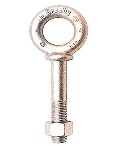 Crosby 1045354 Shoulder Nut Eye Bolts, Forged Carbon, Galvanized, 1-1/4" x 12", Working Load Limit: 21000 lb, 16.72" Length x 4.50" Width in Saudi Arabia