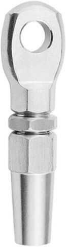 4Pcs 316 Stainless Steel Swageless Eye Terminal Fittings for Wire Rope DIY Rigging Balustrade Kit Compatible with Marine Hardware in Saudi Arabia