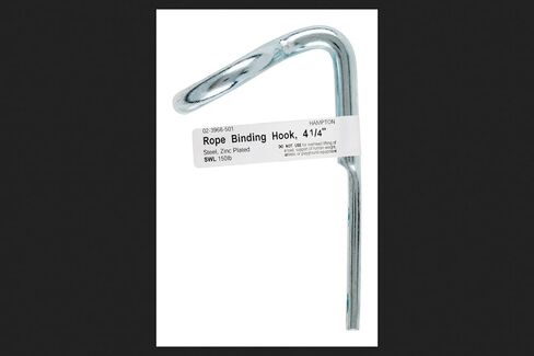 Hampton Small Zinc-Plated Silver Steel 4.125 in. L Rope Binding Hook 150 lb. 1 pk in Kuwait