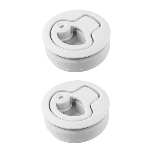 2 Pack Round Flush Pull Slam Latch Hatch Lift Door Lock with Keys, Beige Waterproof Replacement for RV Marine Boat Trailer Camper Toolbox, Recessed Paddle Handle in Saudi Arabia