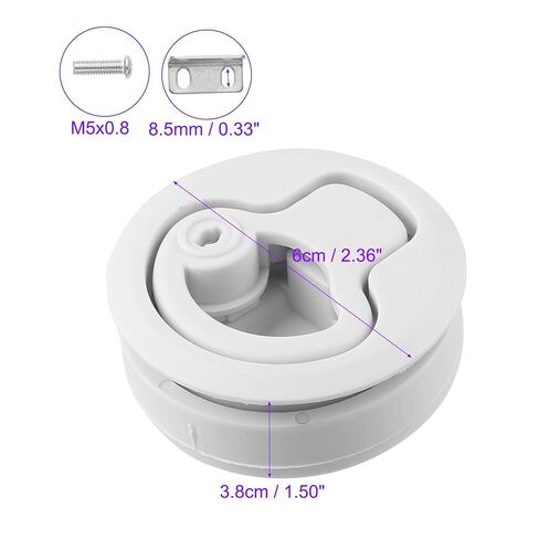 2 Pack Round Flush Pull Slam Latch Hatch Lift Door Lock with Keys, Beige Waterproof Replacement for RV Marine Boat Trailer Camper Toolbox, Recessed Paddle Handle in Saudi Arabia