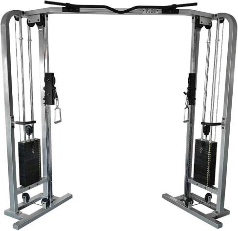 STS Angled Cable Crossover Machine Dual 200 lb Weight Stacks Adjustable Chrome Columns Swivel Pulleys Chin-Up Bar Commercial Gym Equipment Multi-Color in Saudi Arabia