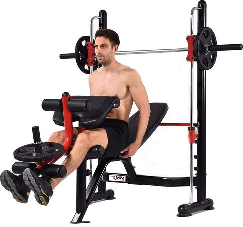 MiM USA Compact Smith Machine and Squat Rack Pro Multi Functions Power Rack Dip Up Sit Up All in One Home Gym Super Pro Rack in Saudi Arabia