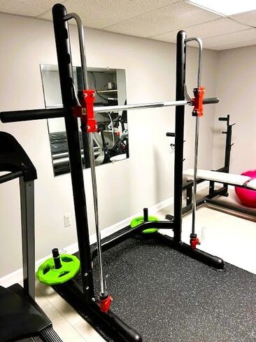 MiM USA Compact Smith Machine and Squat Rack Pro Multi Functions Power Rack Dip Up Sit Up All in One Home Gym Super Pro Rack in Saudi Arabia