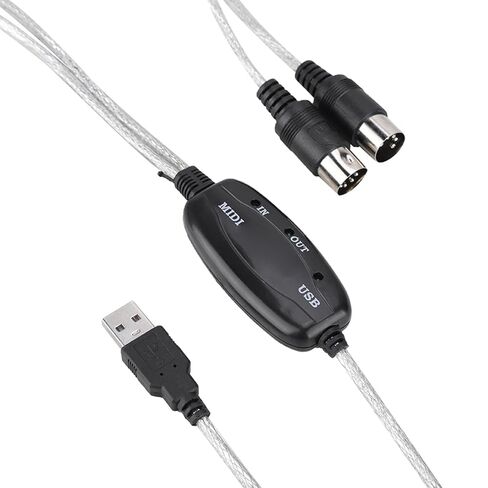 MIDI USB Converter Easyly Transform PC Music Studio for Keyboard Music Fans 74.8in Editing Line in Saudi Arabia