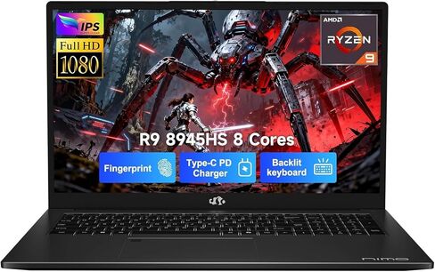 15.6 Business-gaming-Laptop, 6-Cores AMD Ryzen 5 6600H 660M 6nm GPU, 32GB DDR5 1TB SSD(Beat i5-12450H up to 4.5GHz)100W Type-C FHD IPS Laptop-Computer with Fingerprint Backlit Keyboard WiFi5 Win11 in Kuwait