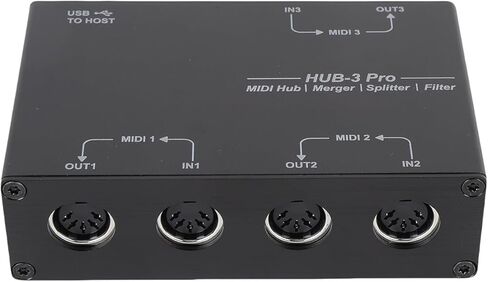MIDI Interface USB to MIDI Converter Nonslip Box for Music Producers Aluminum Alloy in Saudi Arabia