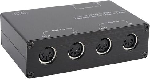MIDI Interface USB to MIDI Converter Nonslip Box for Music Producers Aluminum Alloy in Saudi Arabia