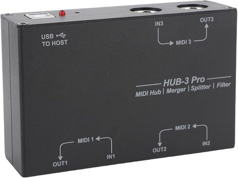 MIDI Interface USB to MIDI Converter Nonslip Box for Music Producers Aluminum Alloy in Saudi Arabia