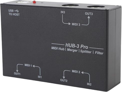 MIDI Interface USB to MIDI Converter Nonslip Box for Music Producers Aluminum Alloy in Saudi Arabia