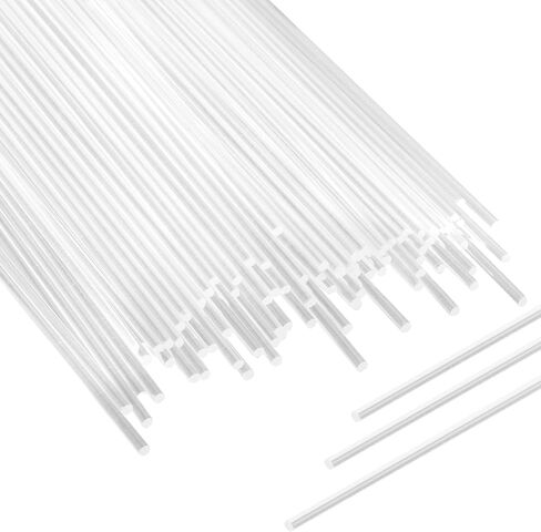200 Pcs 10 Inch Clear Acrylic Rods, 1/8 Inch Diameter Acrylic Lollipop Sticks for Plant Stakes, Clear Plastic Rod for Candy Cake DIY Crafts in Kuwait