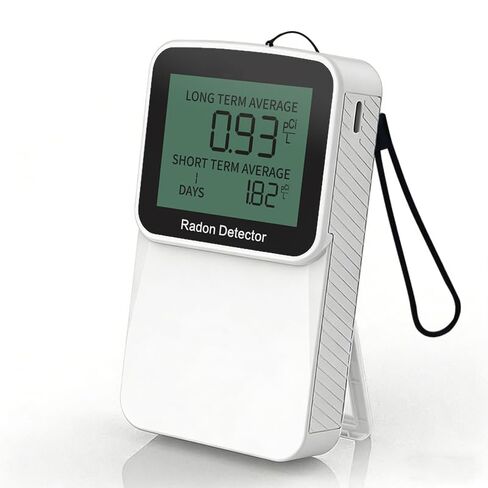 Digital Radon Detector, Radon Monitor, Portable Radon Tester, USB and Battery Power, 3 Years Battery 10 Year Sensor Lifespan, Real-time Monitor, Accurate pCi/L Reading, Radon Detector for Home, Office in Kuwait