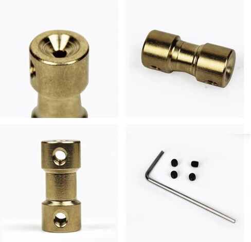 1PC Miniature Brass Rigid Coupling for Transmission Component Aircraft Car Model Accessory Stepper Motor Shaft Connector(4 X 5) in Saudi Arabia