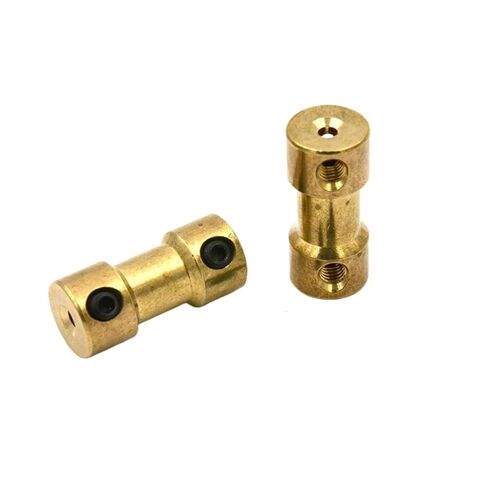 2PCS Motor Shaft Coupling Coupler Connector Sleeve Adapter Brass Transmission Joint for RC Boat Car(Light Grey) in Saudi Arabia