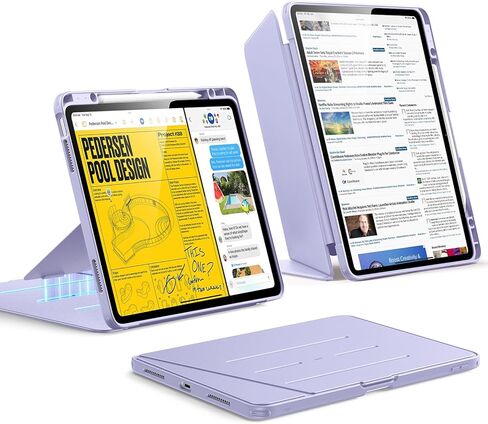 ESR لـ iPad Air Case 13 Inch M3/M2 (2025/2024) ، غطاء الحامل العمودي ، زوايا حامل متعددة ، حالة مستقرة للغاية لـ iPad Air 13 مع حامل القلم الرصاص ، سلسلة Flip ، Purple in Kuwait