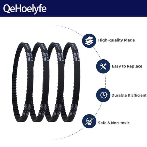 4 عبوات 219-3m-4.8 حزام بديل لفرشاة الطاقة الكهربائية Miele SEB213 وSEB217 وSTB205، استبدال الجزء 54-3301-06 أحزمة التفريغ in Kuwait