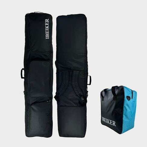 Ski Equipment Bag with Dedicated Compartments, Water-Resistant Travel Organizer, Holds Boots, Helmet, Goggles, Black in Saudi Arabia