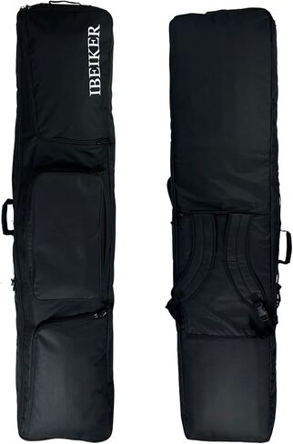 Ski Equipment Bag with Dedicated Compartments, Water-Resistant Travel Organizer, Holds Boots, Helmet, Goggles, Black in Saudi Arabia