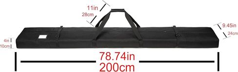 Ski Bag Padded Snow Bag Fits Skis Up to 200cm Skis Bag for Air Travel Waterproof Transport Skis in Saudi Arabia