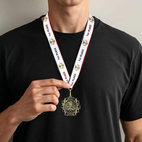 1st 2nd 3rd Place Ten Star Award Medals - 3 Piece Set (Gold, Silver, Bronze) Includes Neck Ribbon in Kuwait